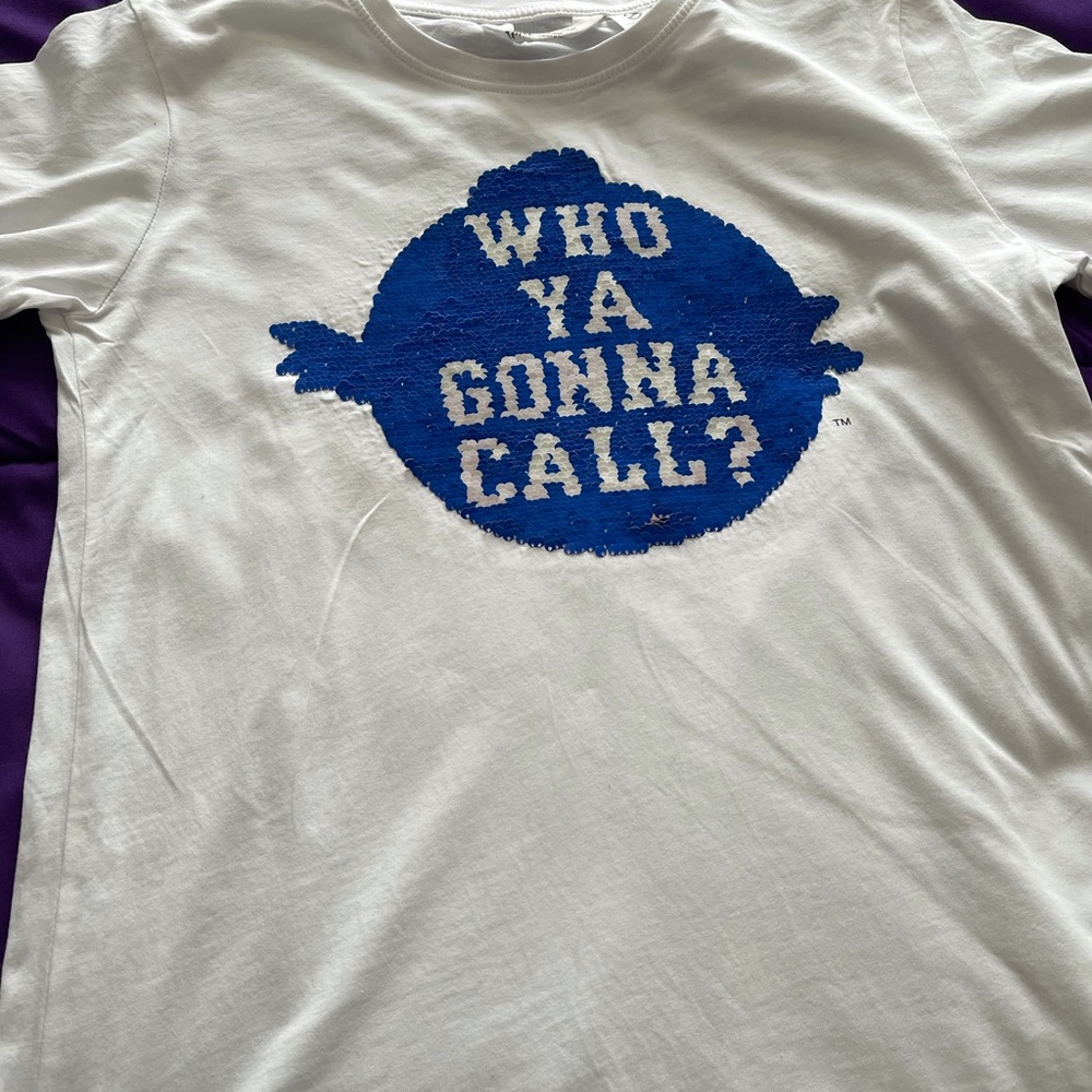 H&M boys Ghostbusters white tee